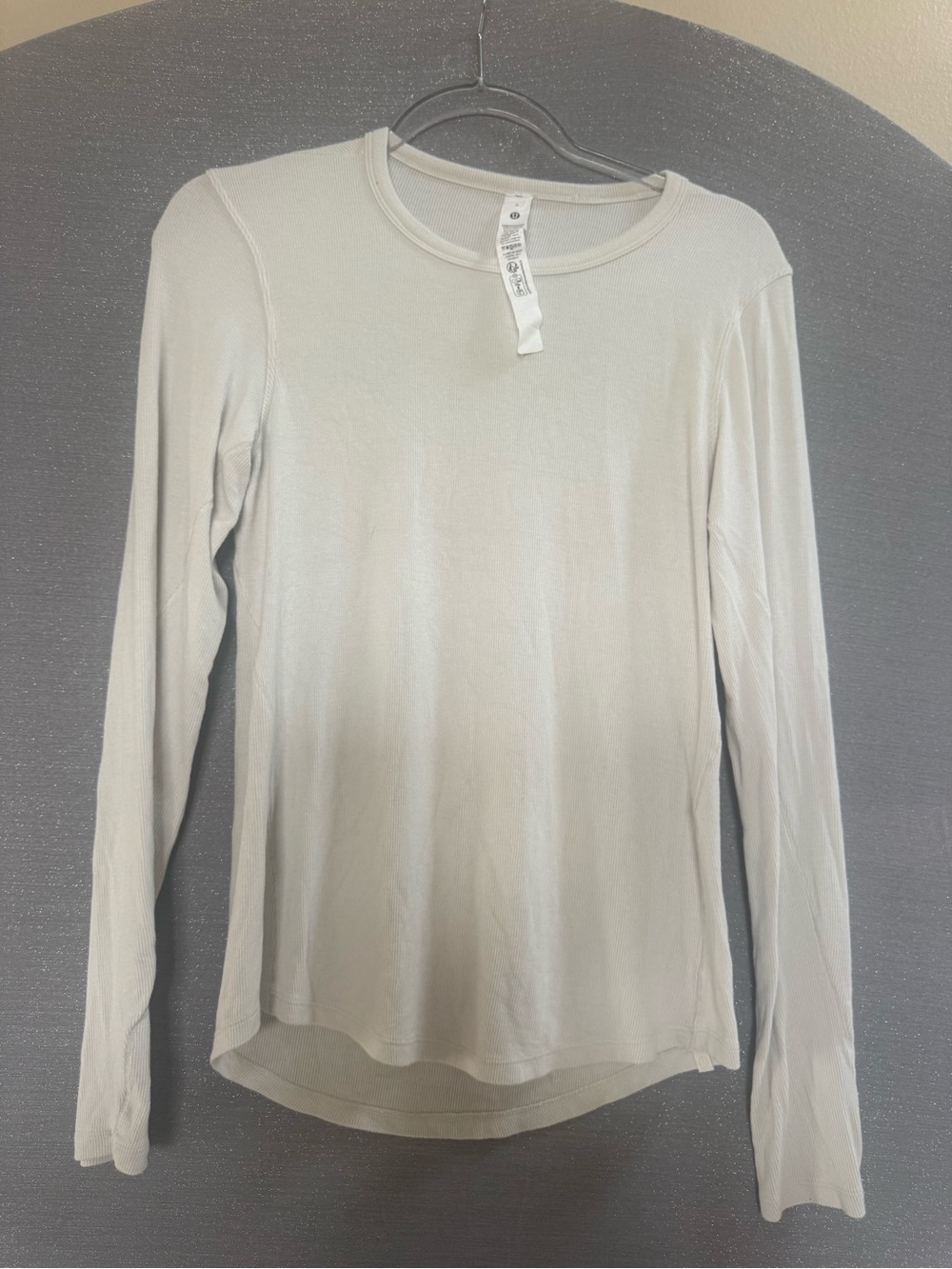 lululemon athletica Light Gray Long-Sleeve Crew Tee